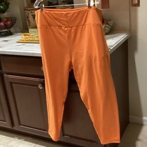 Lot of 3 Pull on Pants in Orange, Black and Chartreuse Green 23” Inseam